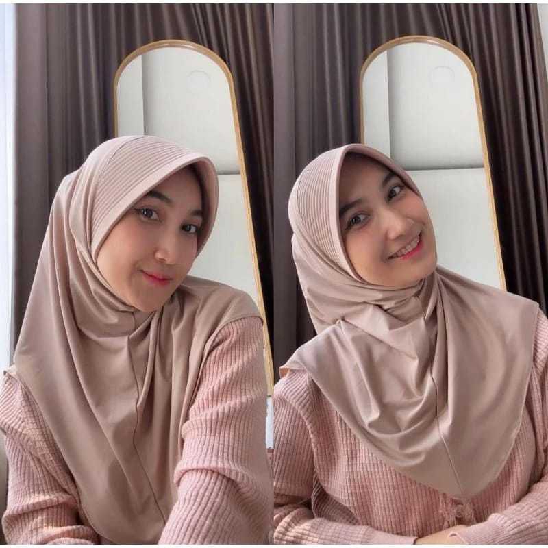 Bergo Sport Ukuran M / Hijab Sport menutupi dada / Hijab Sport Pet Besar Ukuran M / Hijab Olahraga u