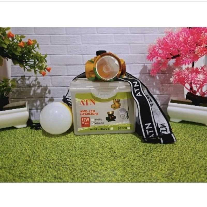 Senter Kepala ATN-8622B Lampu Senter Kepala+Lampu DC 8622B 12W