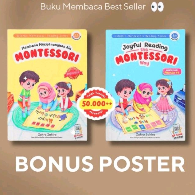 BUKU Buku Latihan Membaca Anak Lengkap MMAM JRMW Membaca Menyenangkan Ala Montessori - Joyful Readin