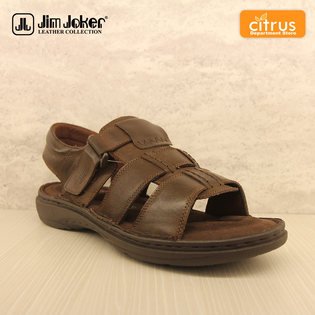 Jim Joker Cafe 1ZA  Sepatu Sandal Pria Warna Coffee & Tan