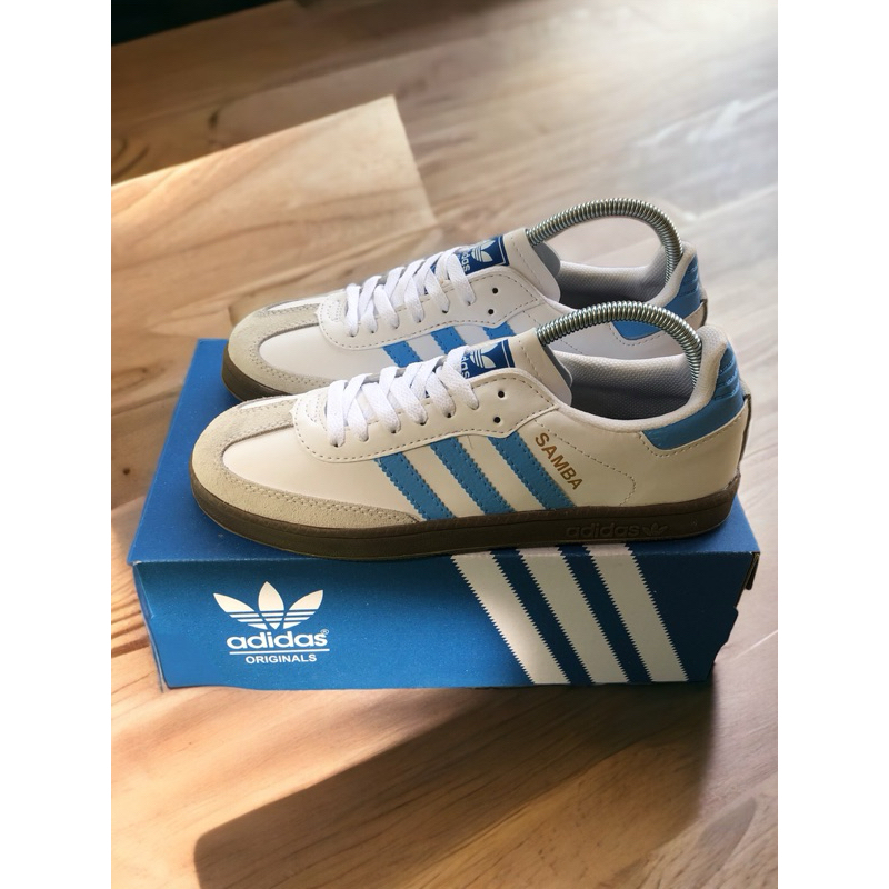 Adidas Samba Sneakers Pria Putih Biru