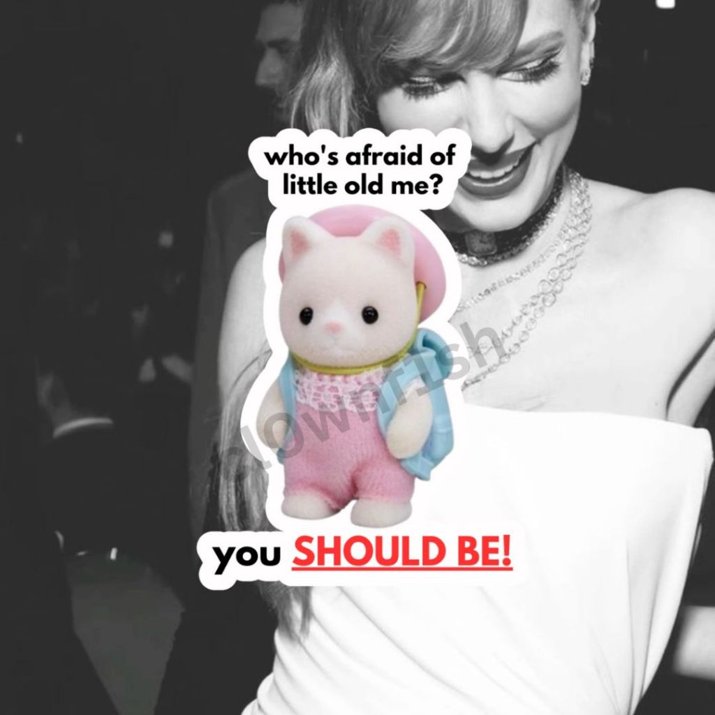 

Who's Afraid of Little Old Me Taylor Swift Sylvanian Families Sticker (The Tortured Poets Department)