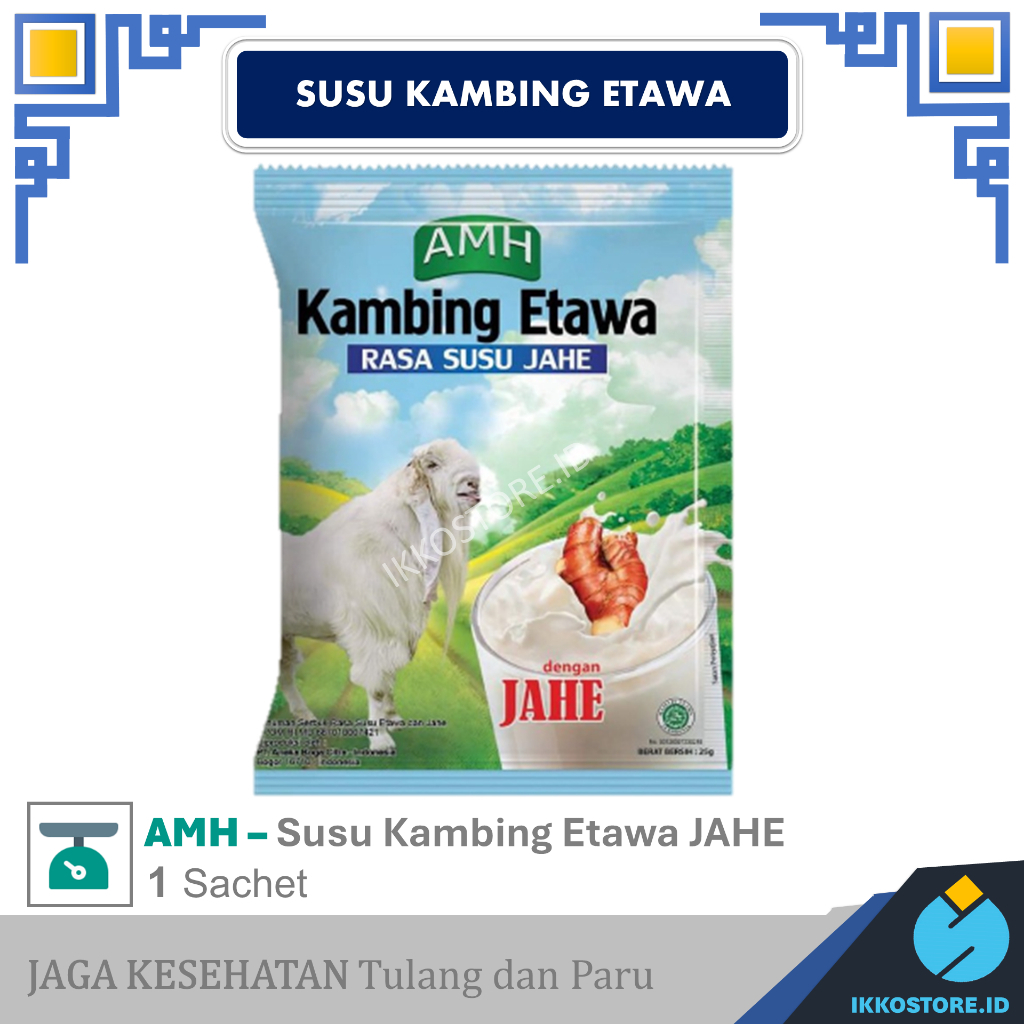 

Susu Kambing Jahe AMH Kambing Etawa Variant Jahe Sachet