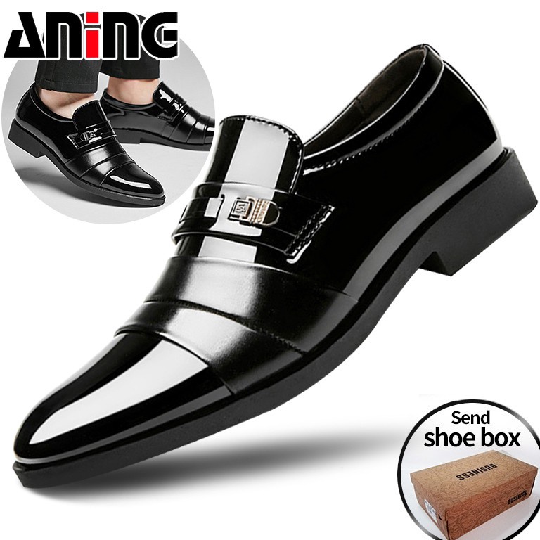 Ready Sepatu Pantofel Pria Pantofel Hitam Pria Sepatu Pantopel Fantofel Kulit Kerja Sepatu pernikaha