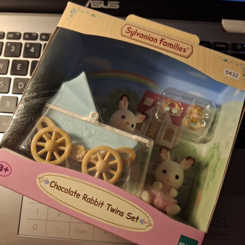 sylvanian families chocolate rabbit twins