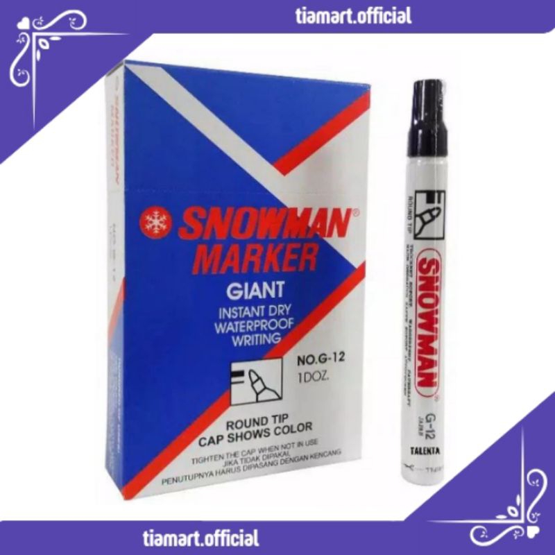

[PCS] Spidol Snowman Permanen Permanent G - 12