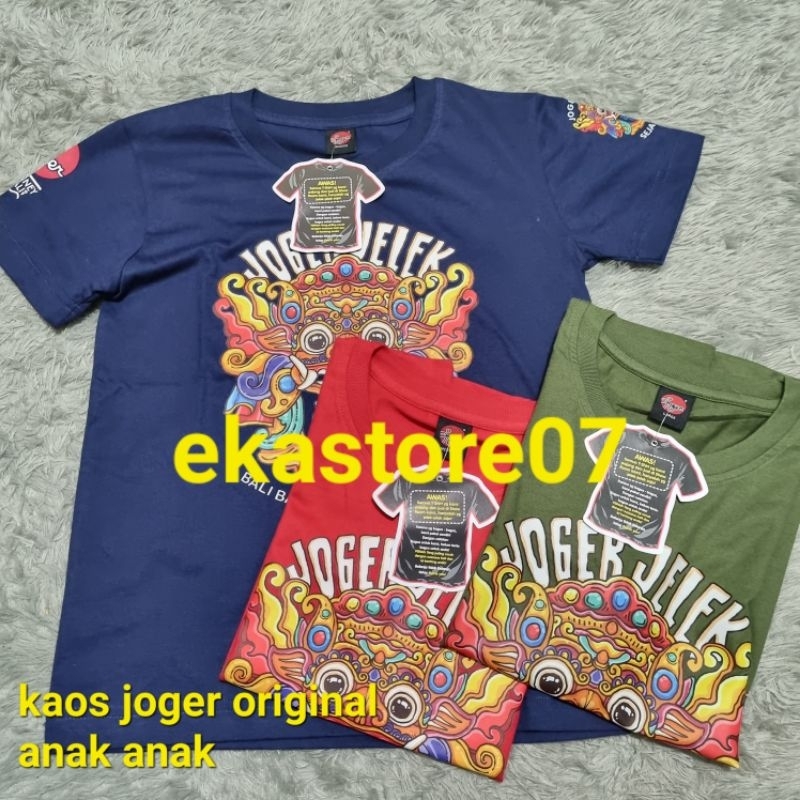 Kaos Joger Bali original 100% Anak anak warna