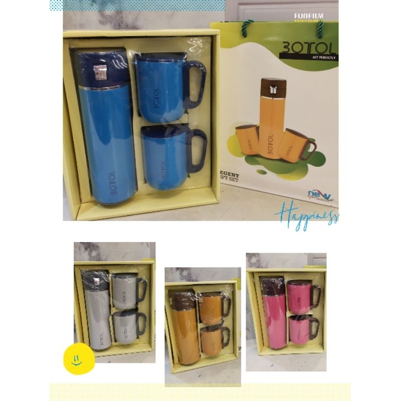 Dubblin / 3otol Regent Gift Set 3in1 isi ( 2pcs mug dan 1 pcs Termos ) Tahan panas