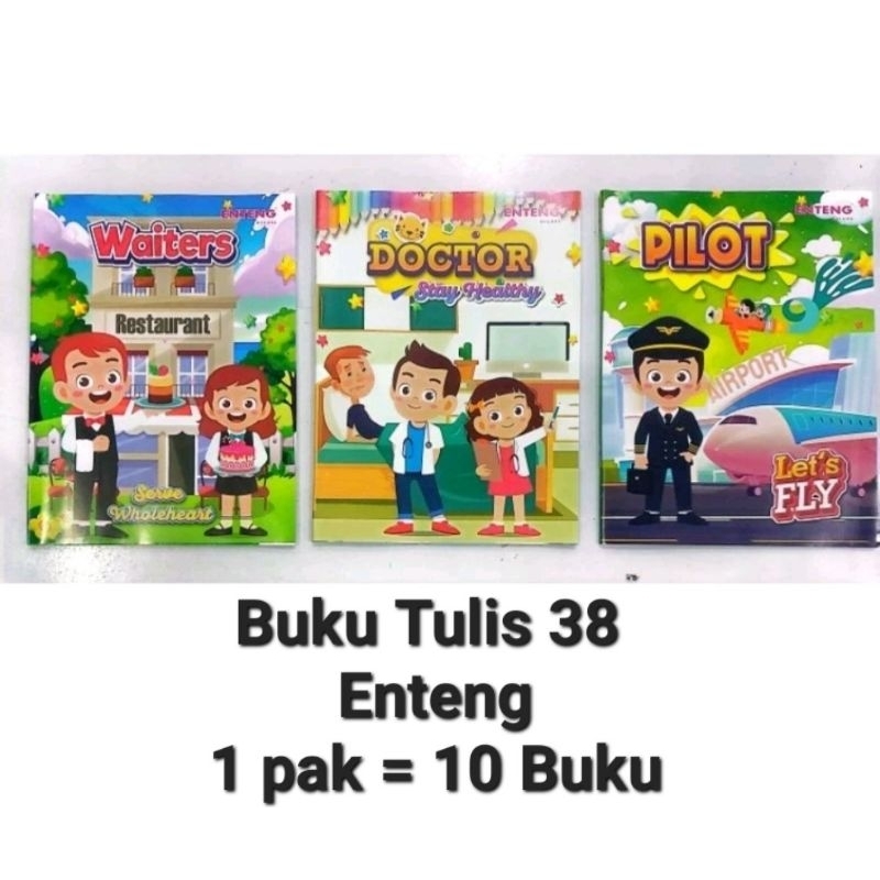 

(1 Pack )Buku Tulis Enteng 38 Murah 1 pak isi 10 /Buku tulis Murah