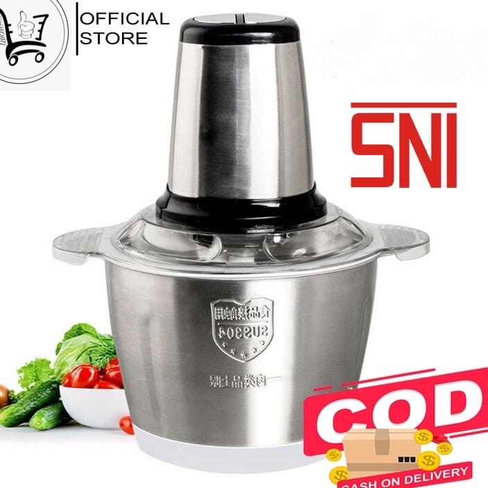 Terlaku BLENDER DAGING STAINLEES STEEL 2 LITER  BLANDER FOOD CHOPPER STAINLESS  MEAT GRINDER STAINLE
