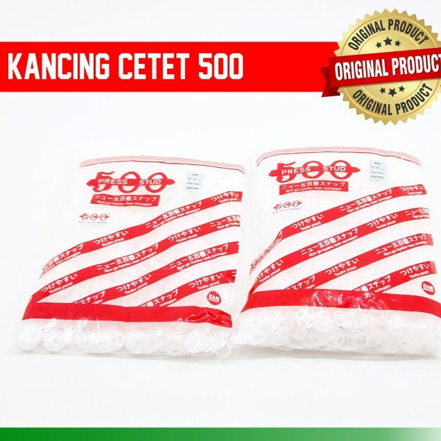 KANCING CETET 500 / JEPRET SNAP BUTTON 11 MM PUTIH / KANCING CETET JEPRET / KANCING KLEPET