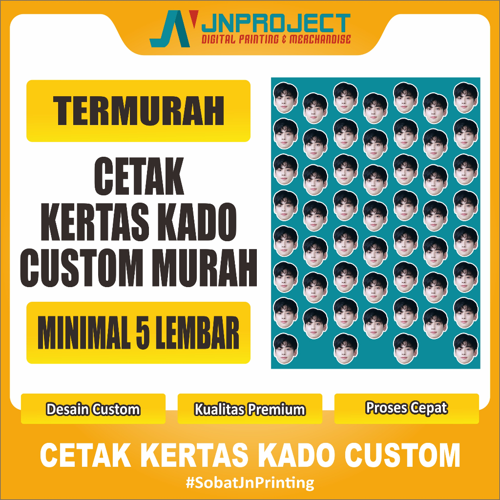 

KERTAS KADO CUSTOM/ KERTAS KADO GAMBAR WAJAH