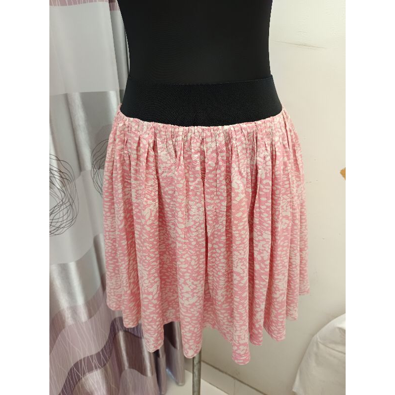 Koleksi Pribadi Preloved Rok Mini Rayon Import Pinggang Karet PL