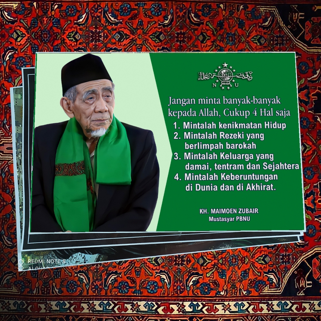 POSTER UKURAN BESAR ATAU JUMBO  KH MAIMOEN ZUBAIR BAHAN LUSTER UV