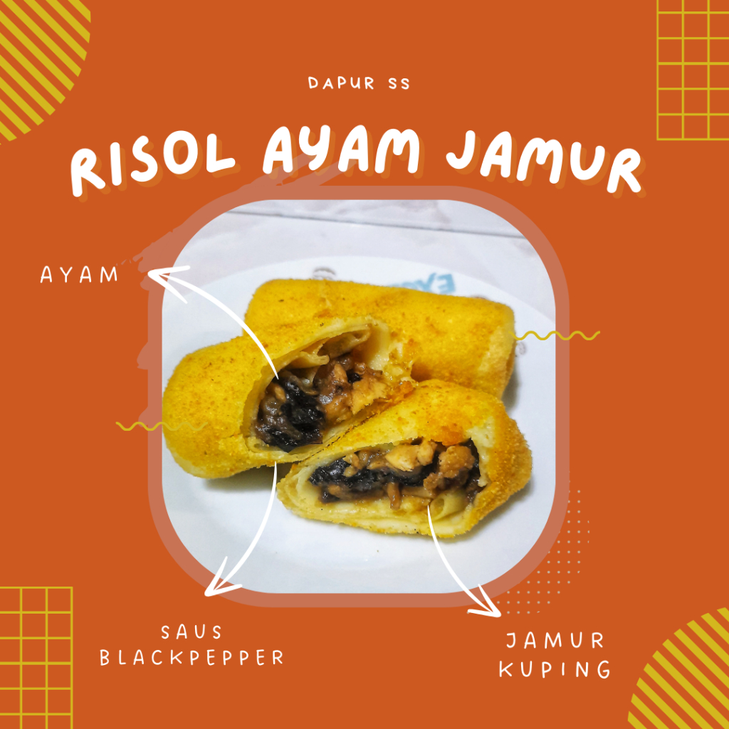 

Risol Ayam Jamur Saus Blackpepper Frozen Isi 5pcs
