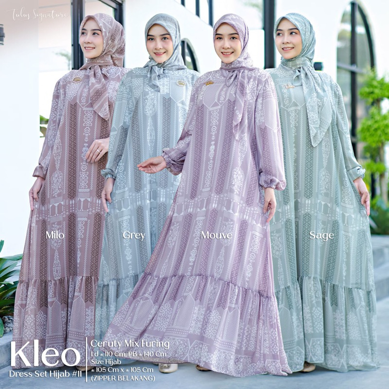 Kleo set gamis hijab by Tulus Signature