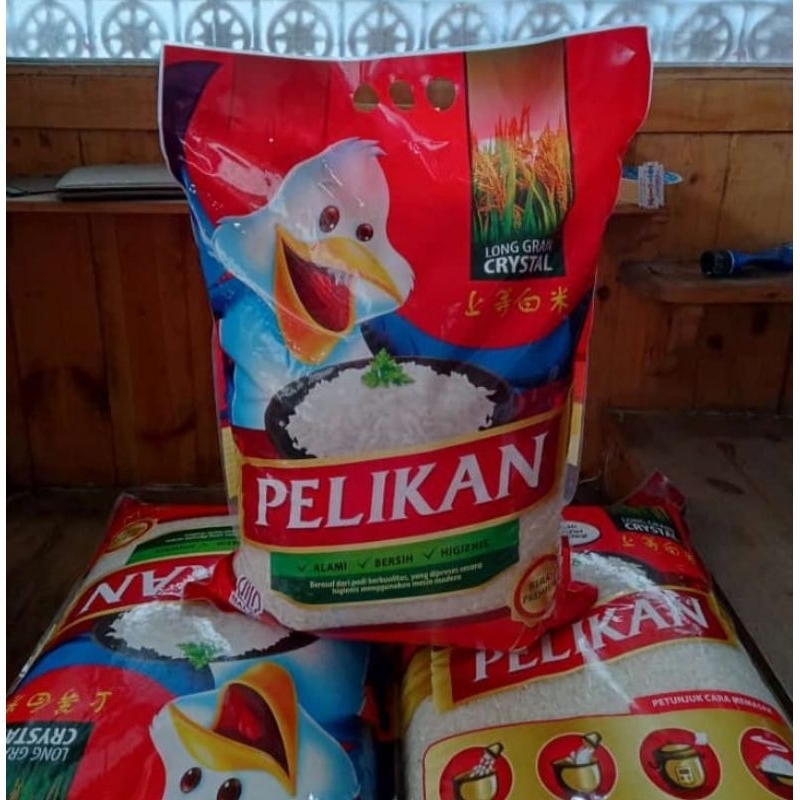 

Beras Kemasan 5 Kg merk Pelikan