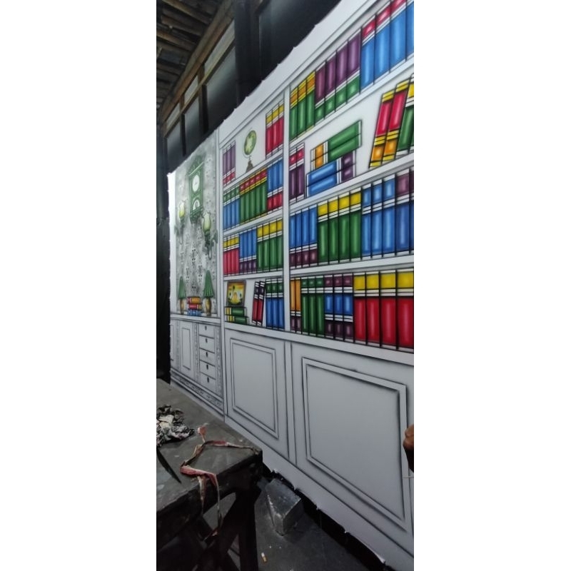 BACKGROUND WISUDA PUTIH  ukuran 2x2,5/3x2,5/4x2,5m