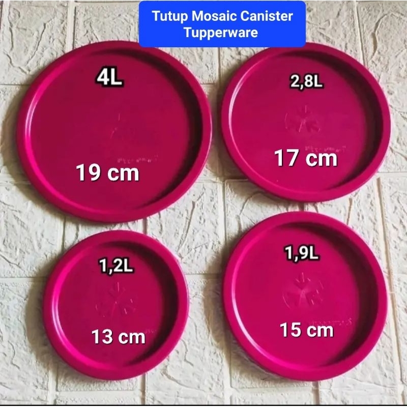 Tutup Mosaic Canister Tupperware