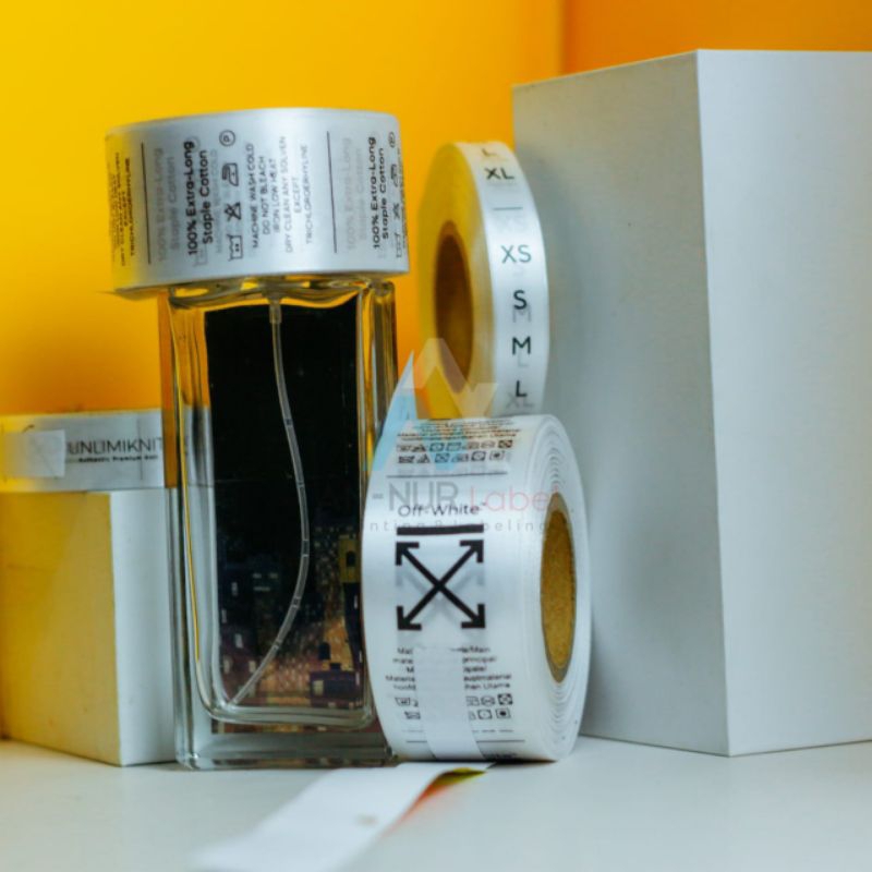 

label satin putih/lebel baju/lebel hoodie satin putih/lebel kaos satin putih