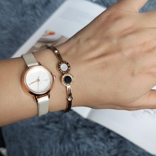 CIELO Jam Tangan Kecil Wanita Korea Kuarsa Retro Ulzzang Strap Tali Kulit Jam Analog Vintage Gaya Tahan Air Warna Bulat Kecil Jam Cewek Elegan Mewah Korea Barsh Fashion Korean Analog Woman Mini Round Watch kinian Bahan PU Leather Jam Tangan-8