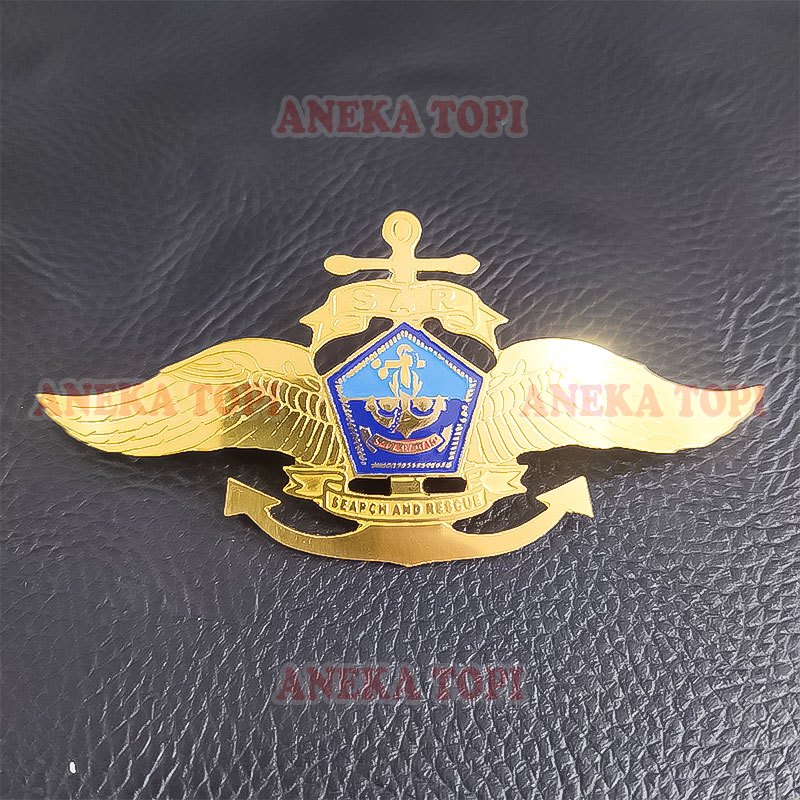 Lencana SAR Saka Bahari Pin Wing Warna Full Logam Logo SAR Saka Bahari - Aneka Topi