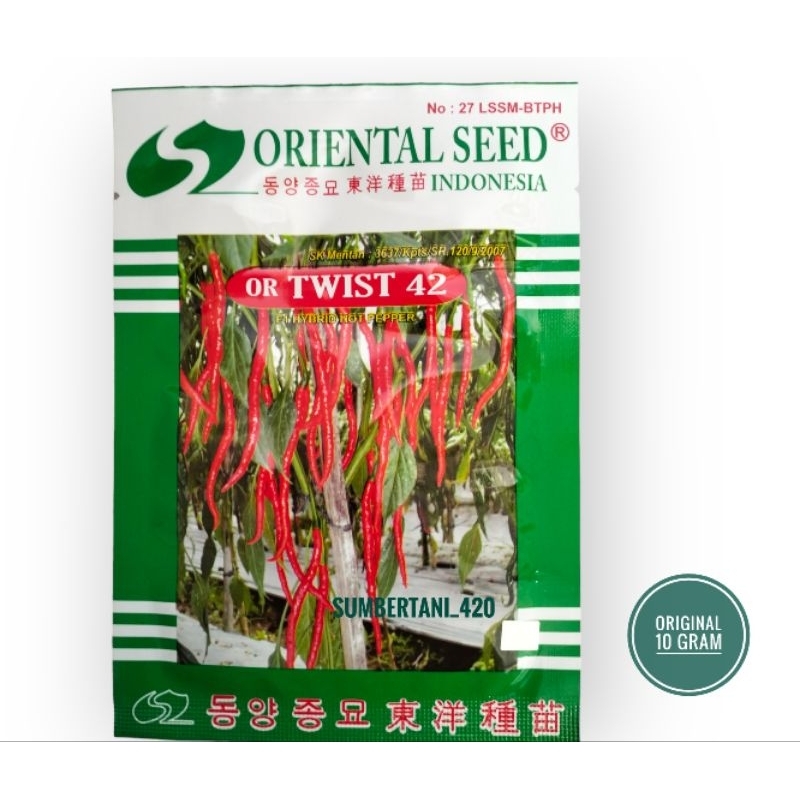 Benih Cabe Kriting OR TWIST 42 Dari Oriental Seed Kemasan 10gr - Original pabrik