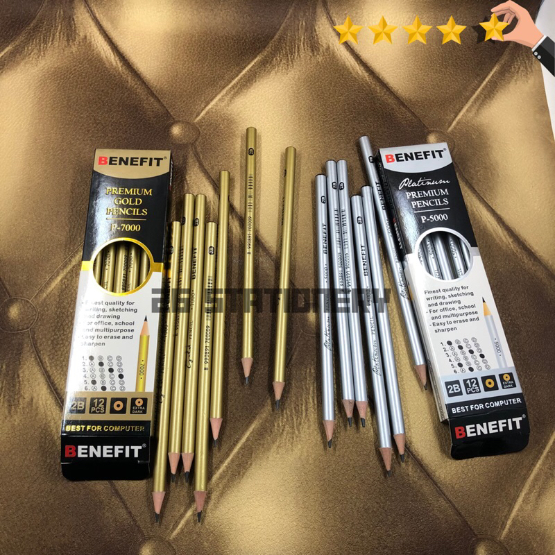 

Pensil Benefit 2B P-7000 & P-5000 cover gold/silver