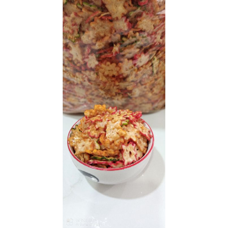 

kerupuk bantat seblak kencur pedas/snack/cemilan/makanan ringan