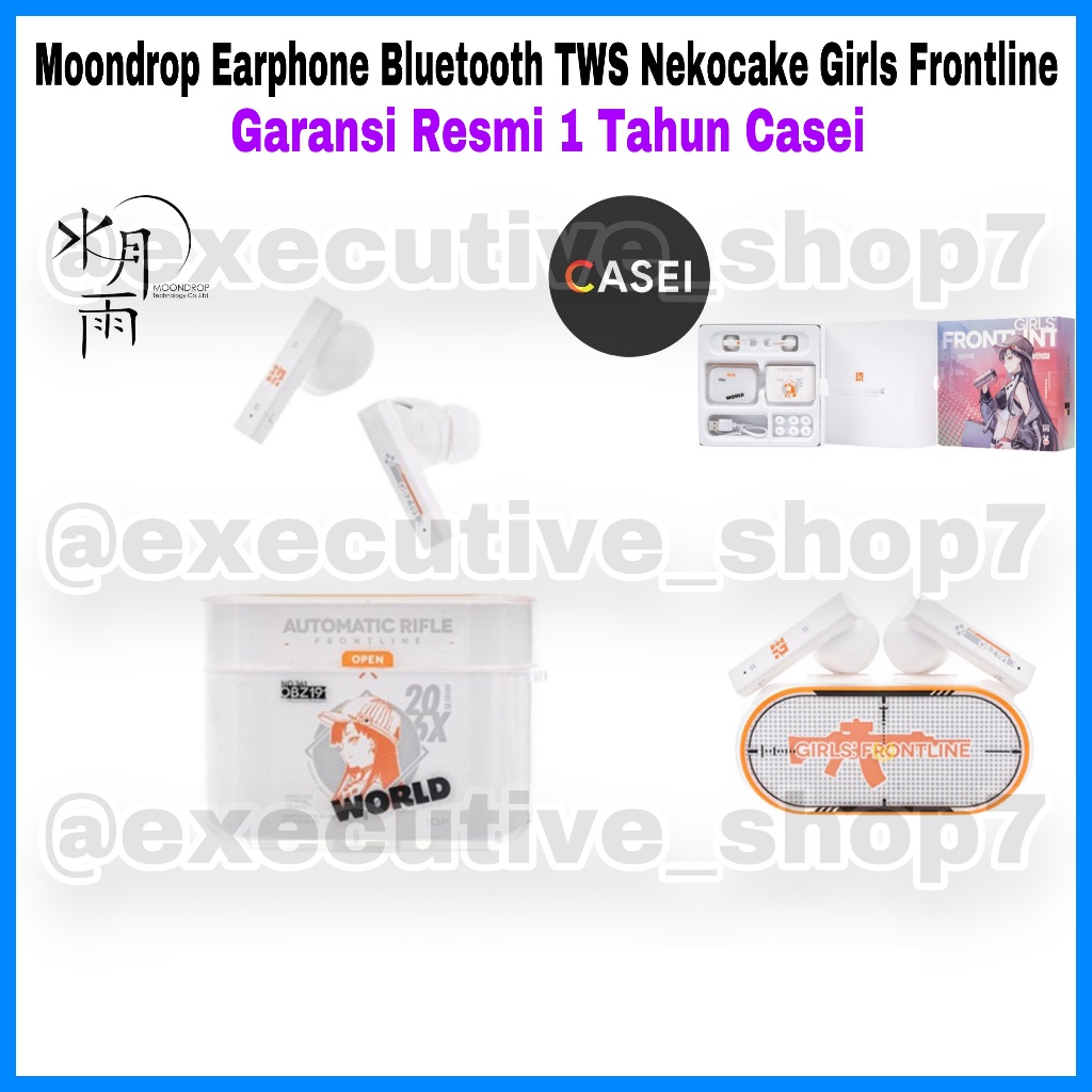 Moondrop Earphone Bluetooth TWS Nekocake Girl's Frontline - Garansi Resmi 1 Tahun CASEI
