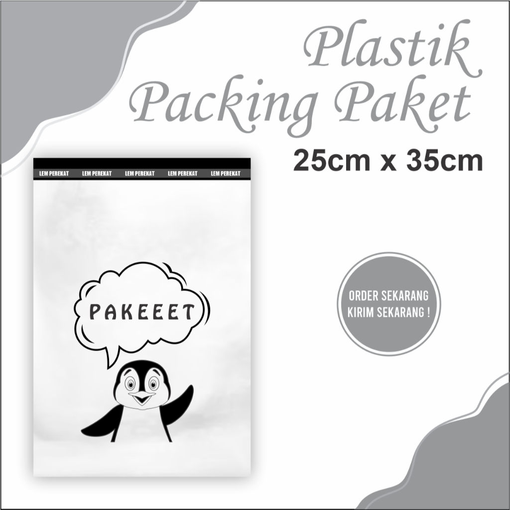 

Plastik Paket, Plastik Packing, Plastik Kirim, Plastik Polymailer - Size 25cm x 40cm