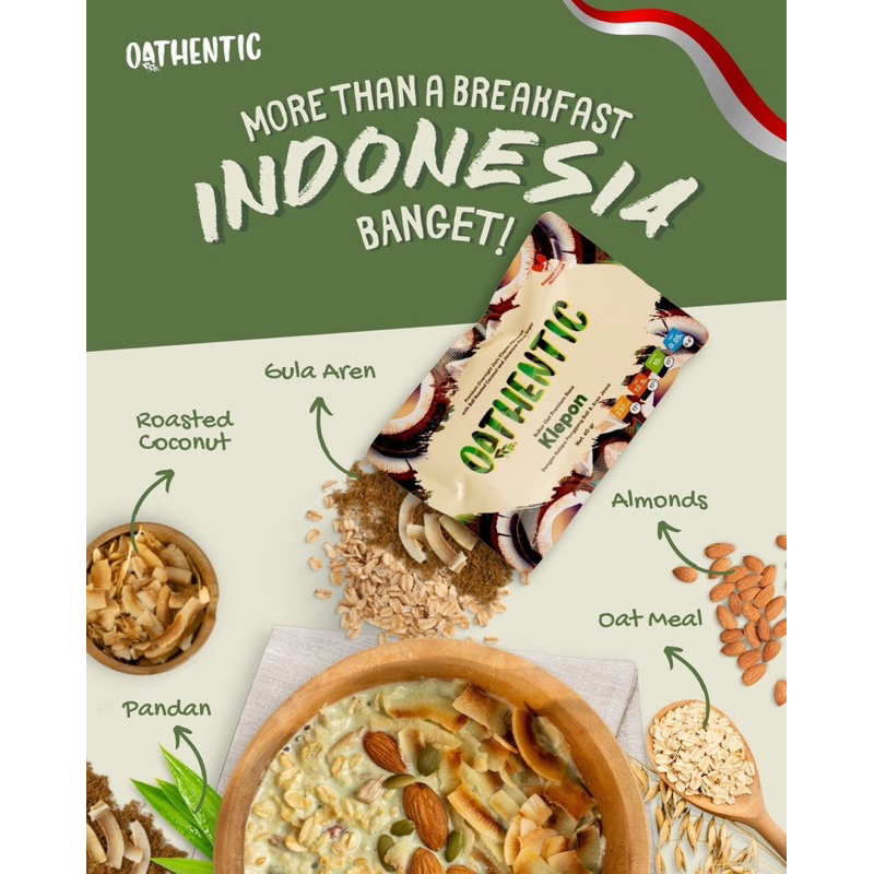 

Oatmeal Sehat Rasa Klepon | Oathentic Klepon 50g Sereal Siap Santap