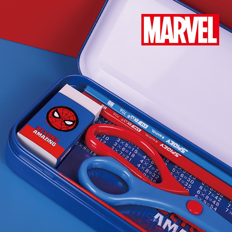 

Ay00! Paket Alat tulis Set Stationery Gift Box Marvel Spiderman 7 in 1 Gunting Pensil Penggaris