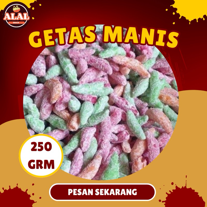 

[ALAL SNACK] Getas manis 250gr / Snack kiloan / Snack manis murah