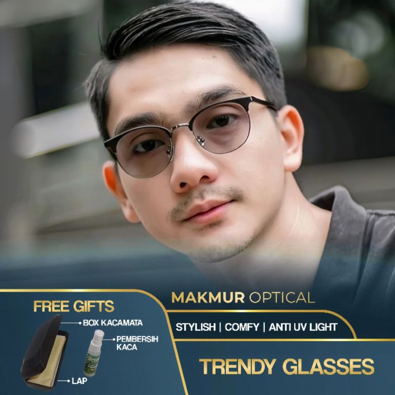 Frame pria keren | Bisa request lensa Minus/Cyl/Plus ataupun Normal Antiradiasi Uv | Kacamata Minus 
