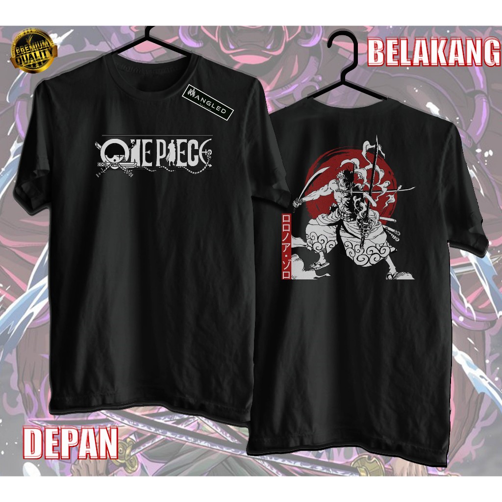 Baju Anime one piece zoro - kaos anime - baju wibu - anime viral - anime keren - anime - one piece -