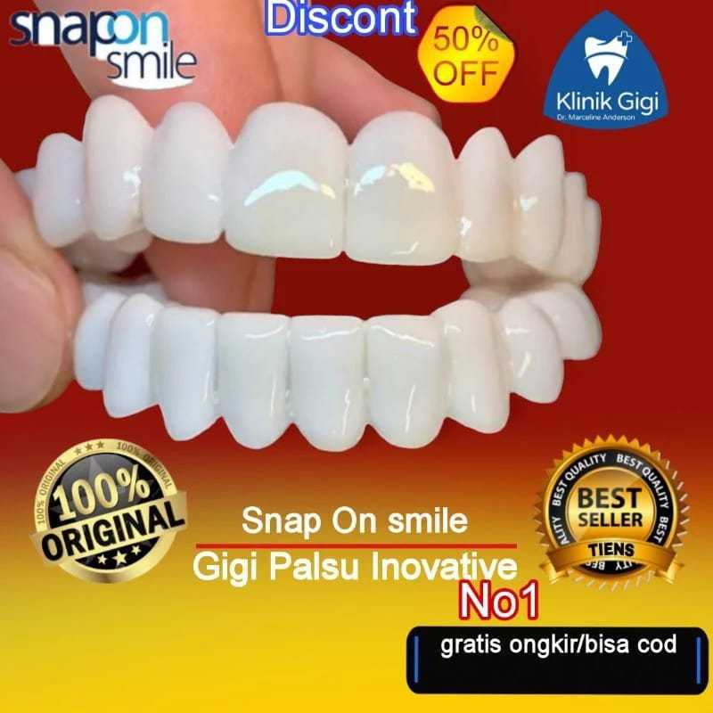 Snap On Smile gigi Palsu  Perapih Gigi Snap On Smile 100% Original Authentic / Gigi Palsu Snapon Smile 1 Set Veneer Gigi palsu