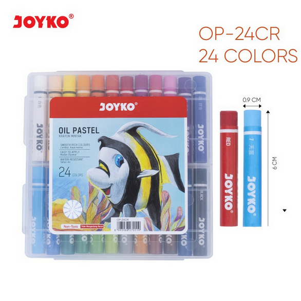 

Krayon 24 Warna JOYKO OP-24CR Oil Pastels Crayon (code 11 29 38)