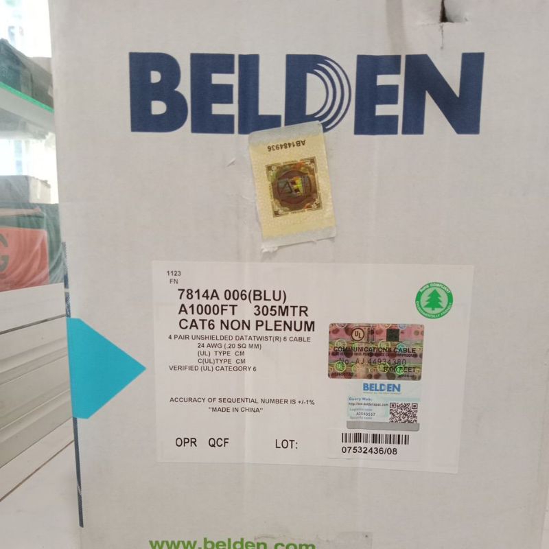 BELDEN UTP cat 6 7814A/belden cat 6/original