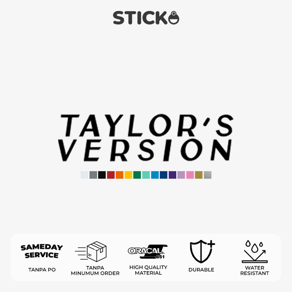 

Taylor's Version Cutting Sticker RED Taylor Swift Stiker Vinyl Decal Musik Oracal Waterproof