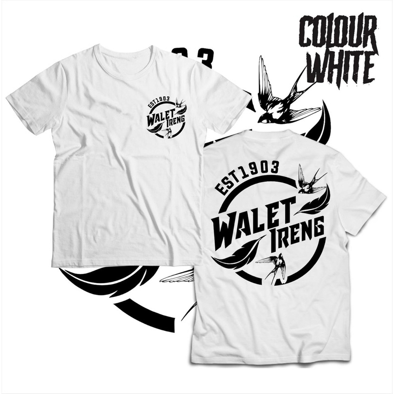 Kaos Distro PSHW Desain simpel terbaru Walet Ireng Est 1903 Esteka Cloth AB3