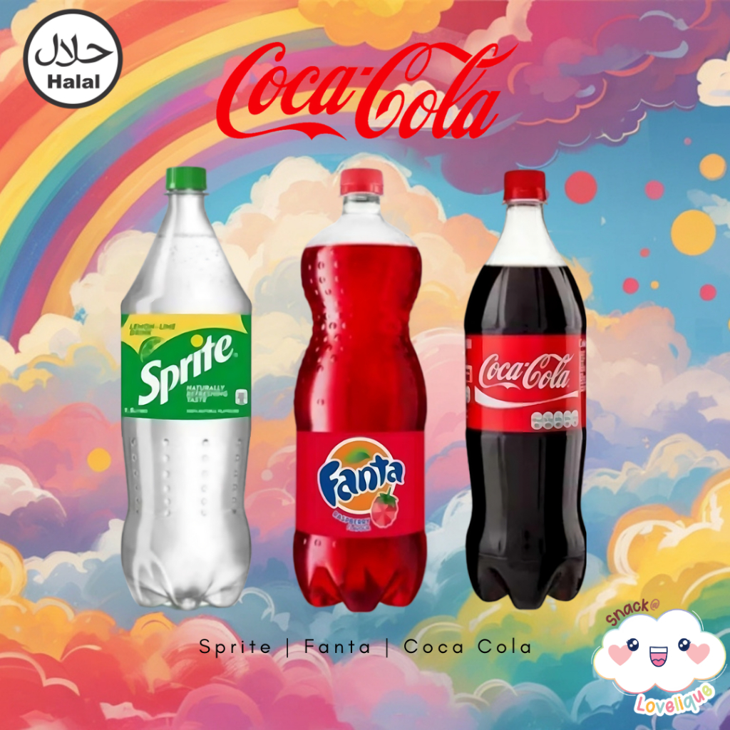 

Coca Cola Fanta Sprite Soda 1Liter / Minuman Berkarbonasi 1Liter / Soda Water / Air Soda 1Liter