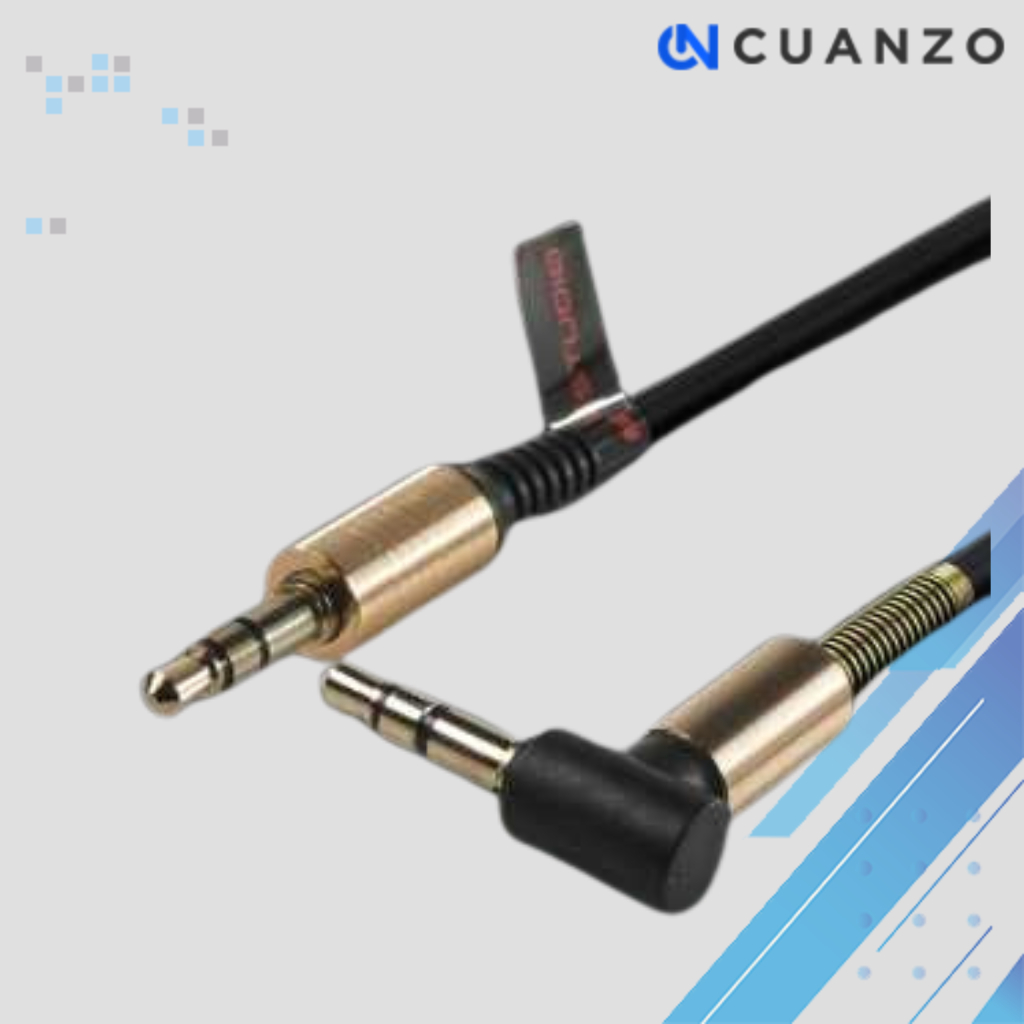 Kabel Audio AUX 3.5mm Spring L Jack 1.5m / Kabel Aux Jack Jek Audio Gitar Hp Ke Speaker Aktif Salon 