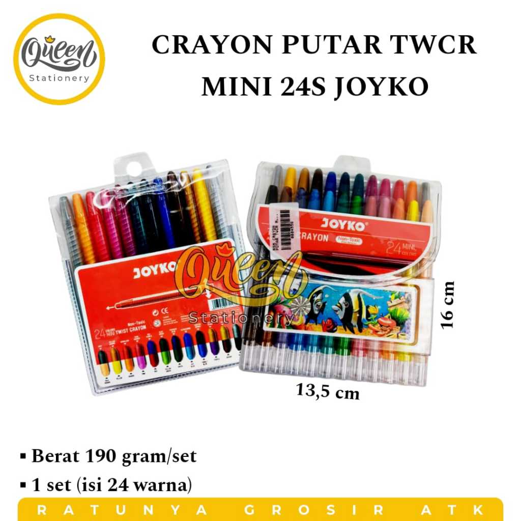 

1 SET (24 WARNA) CRAYON PUTAR TWCR-24MINI TWIST KRAYON ALAT MEWARNAI