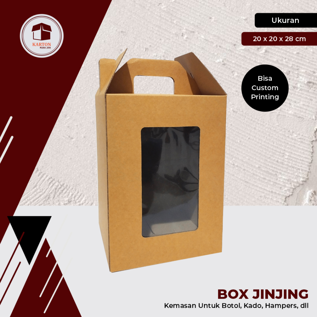 

Kardus/Box Jinjing Ukuran 20 x 20 x 28 cm - Box Jinjing Kue