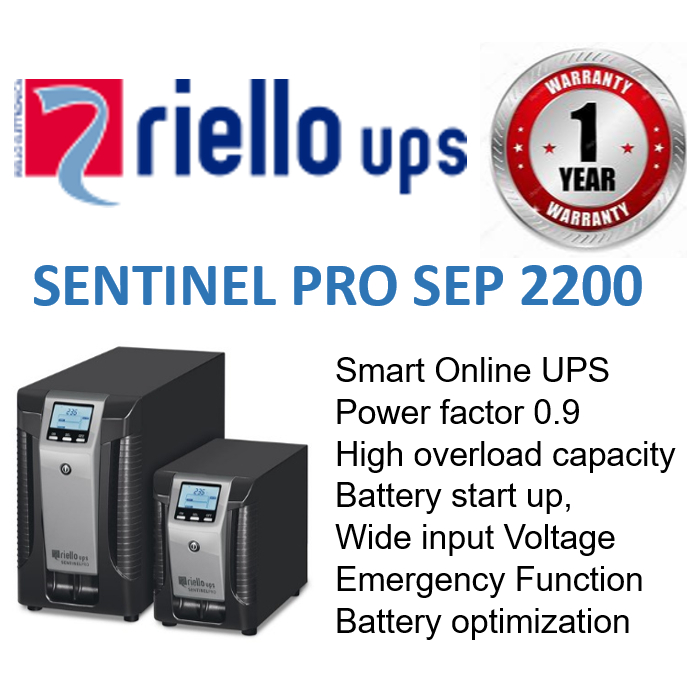 UPS Riello Sentinel Pro SEP 2200 VA / UPS RIello / Smart Online UPS RIello