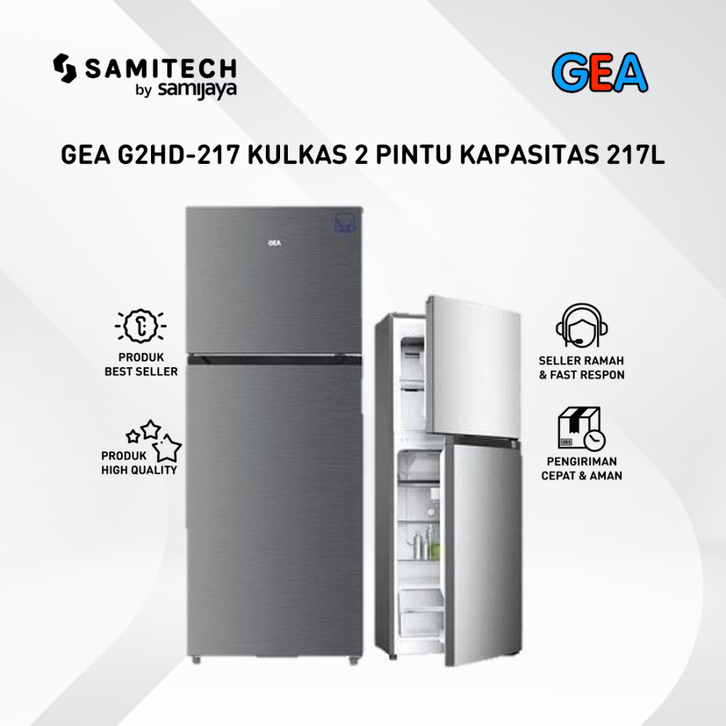 GEA G2HD-217 / G2HD217 / G2HD 217 GEA Kulkas 2 Pintu No Frost Low Watt 217 Liter