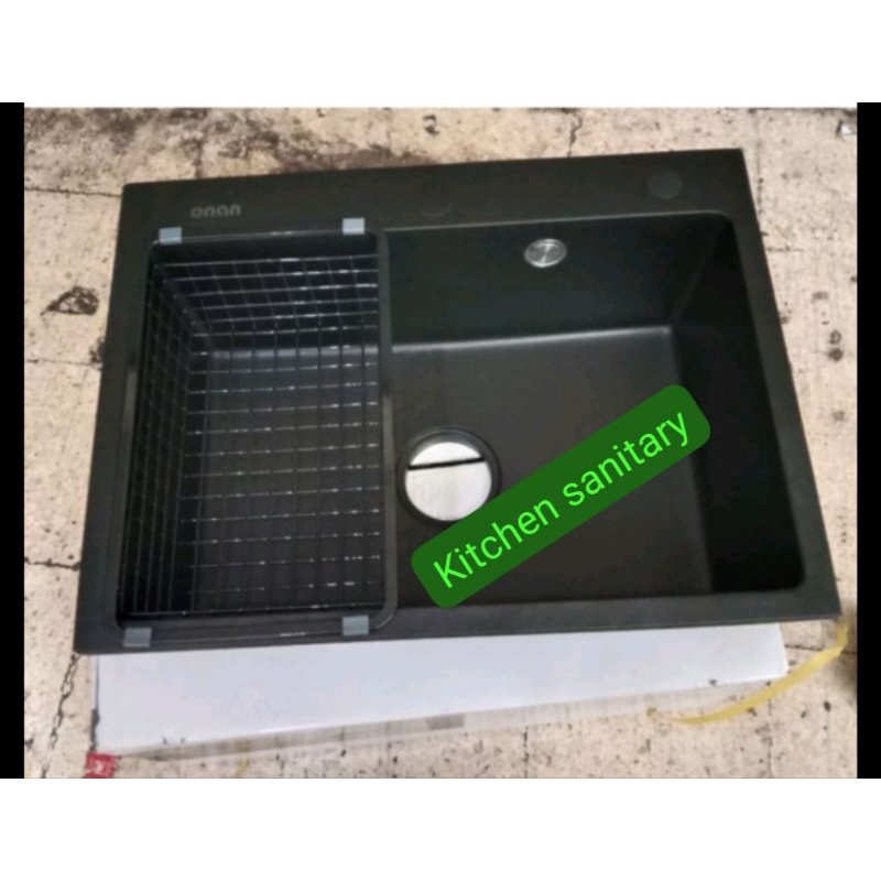 Kitchen sink Granite hitam ONAN 6146"Original / Sink Granite ONAN 6146 Black