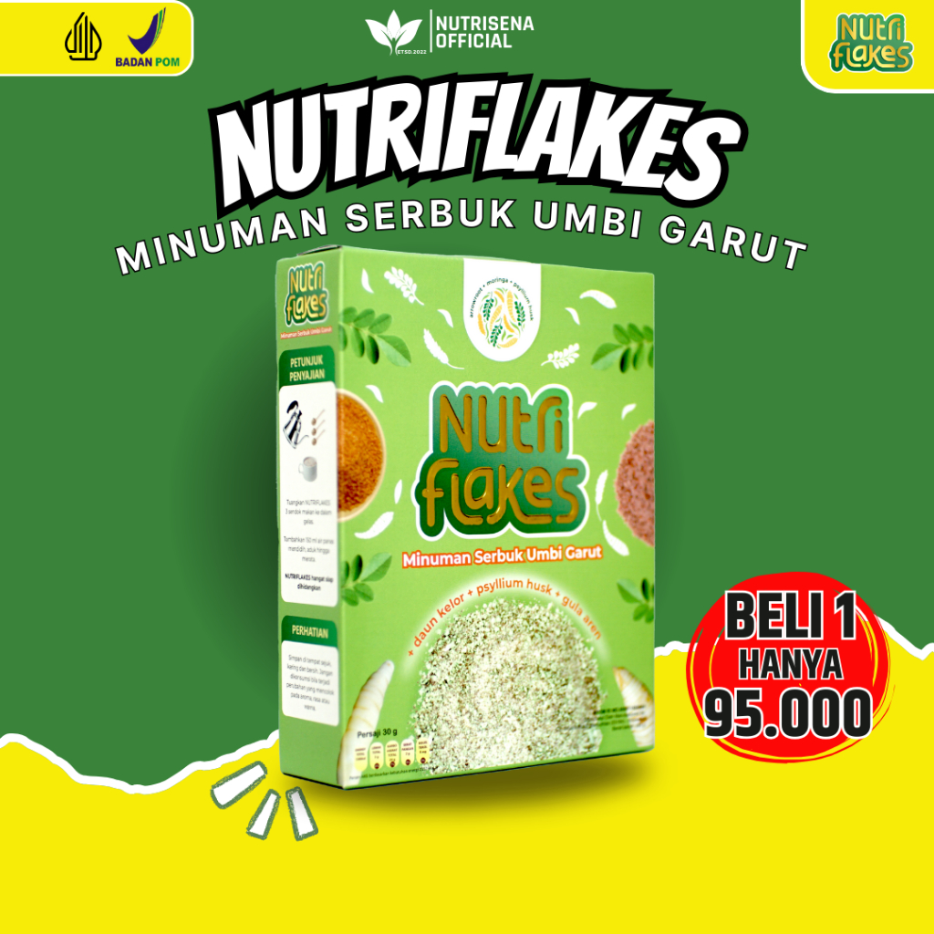 

Nutriflakes Official Store Sereal Umbi Garut Original Asli Mengatasi Asam Lambung Gerd Maag 1 box