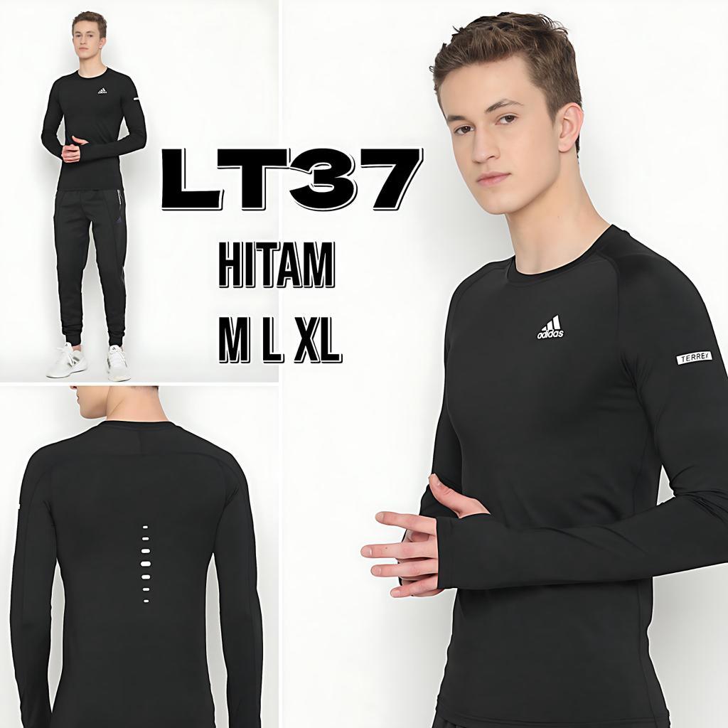 BASELAYER MANSET BAJU LENGAN PANJANG OLAHRAGA PRIA BAJU KETAT GYM FITNESS SEPEDA LARI RENANG DIVING 